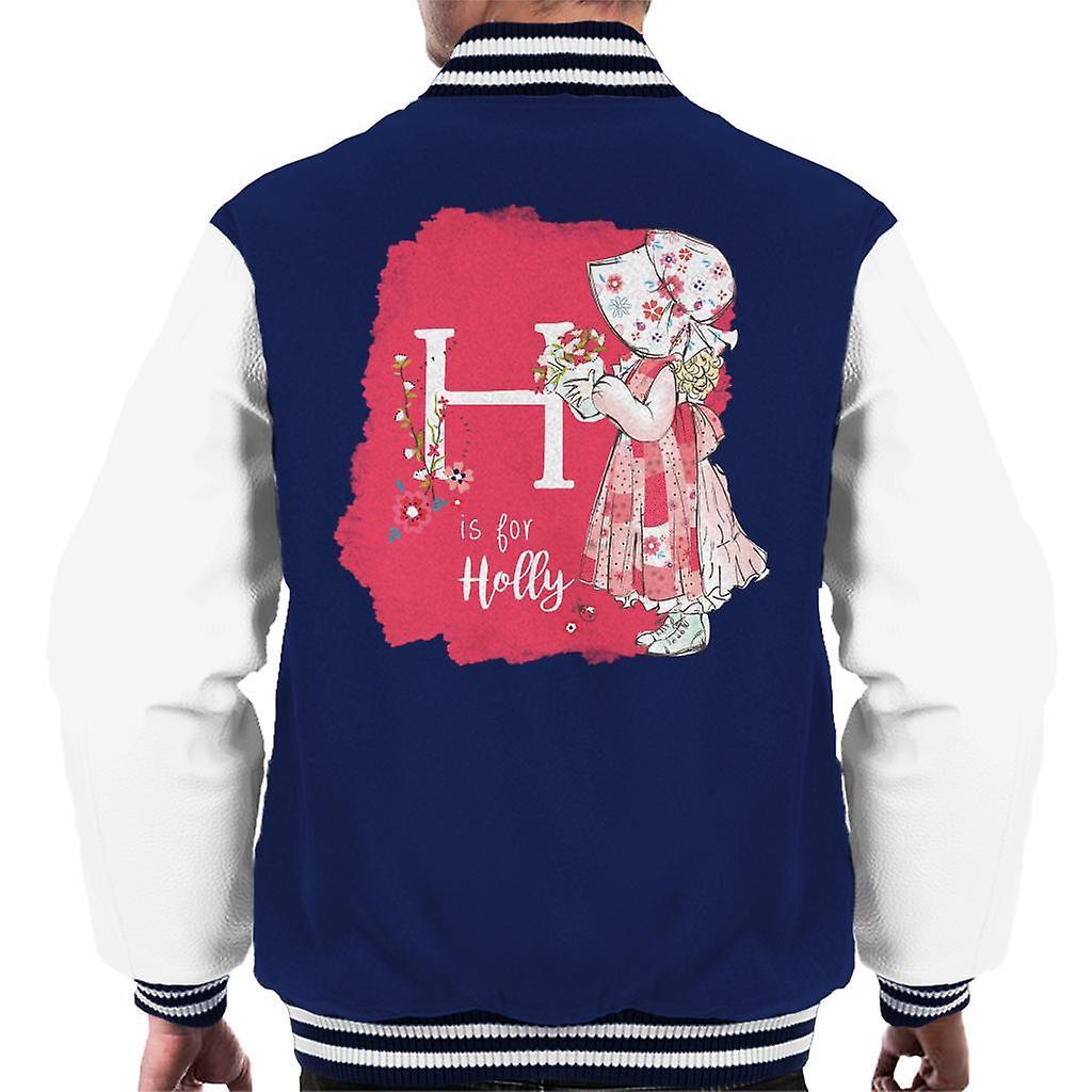 Holly Hobbie H Is For Holly Men's Varsity Jacket Navy/White Large