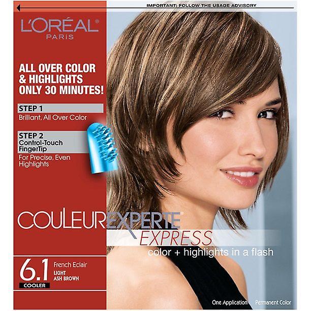 Loreal Paris L'oreal Paris Couleur Experte Hair Color + Highlights, Light Ash Brown - French Eclair, 1 Kit