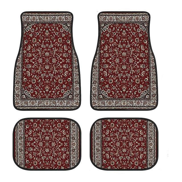 Mat Car Floor Carpet Set Of 4 Piece Persian Rug Design Auto Interior Floor Mats Durable Front & Rear Carpets For Car Truck S 3