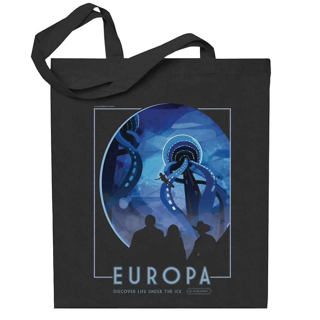 NASA Europa Interplanetary Travel Poster Totebag Black 38 x 42 cm