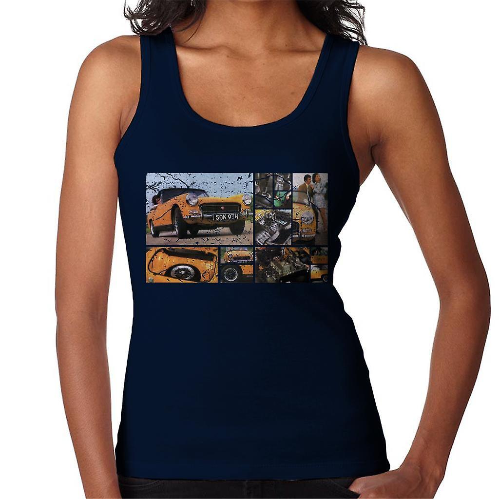 Austin Healey Sprite Mark IV Montage British Motor Heritage Women's Vest Navy Blue XX-Large