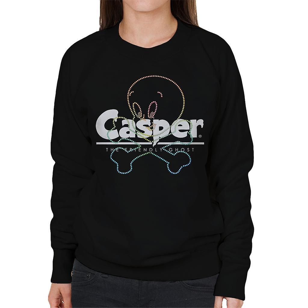 Casper The Friendly Ghost Crossbones Women's Sweatshirt Black Medium