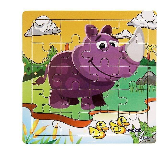 Slowmoose Style Educational Wooden Puzzle - Animal Vehicle Toy 310