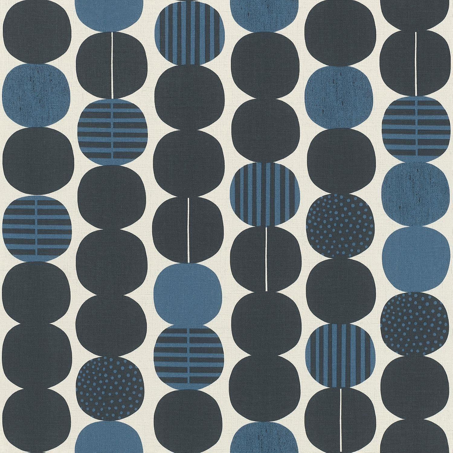 Rasch Retro Wallpaper Circles Navy