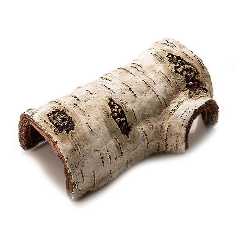 Unbrand Bearded Dragon Hide Cave Safe Gecko Hides Artificial Birch Log for Tortoise M