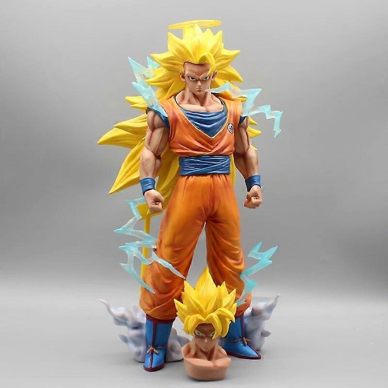 Redkid 35cm Dragon Ball Z Figure Son Goku Ssj3 Figure Super Saiyan 3 Goku Anime Figure Statue Pvc Gk Collection Model Doll Toy Gift ssj3 goku 35cm ...