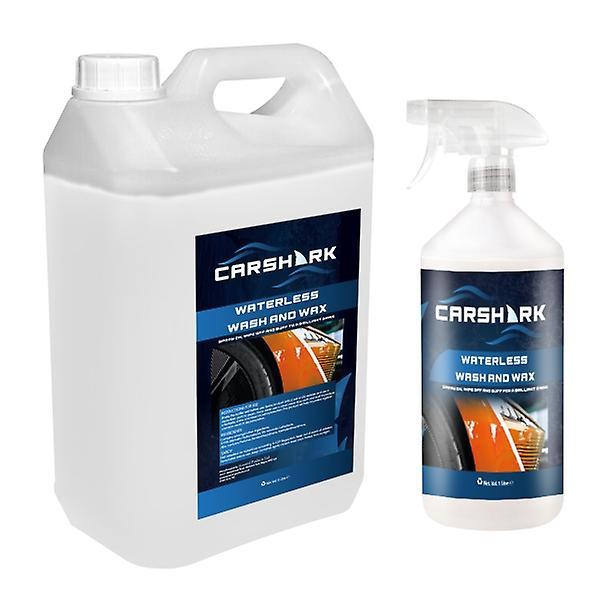 Carshark Waterless Wash & Wax 5L With 1L Refill. Includes Carnauba Wax