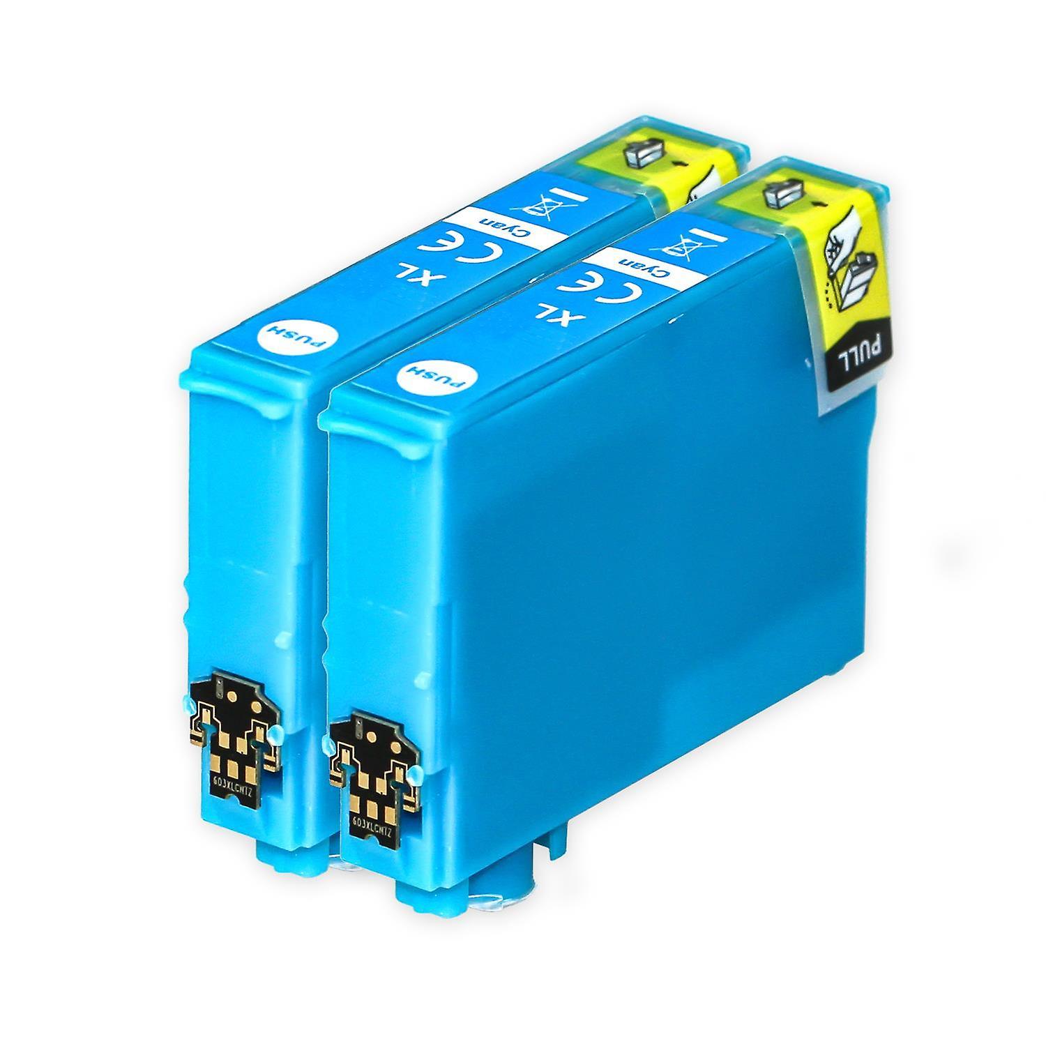 2 Cyan Ink Cartridges to replace Epson T1812 (18XL Series) Compatible/non-OEM from Go Inks