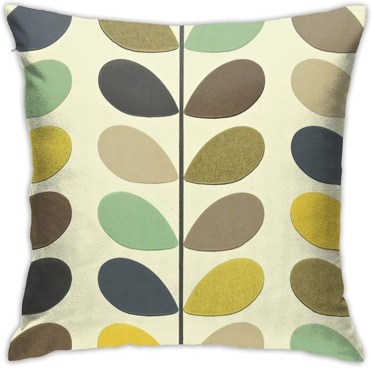 Kerota Orla Kiely Wallpaper Throw Pillow Covers 18x18 inch Pillowcase Outdoor Decor Cushion Cover Pillow Case for Sofa AA-9438 45x45cm