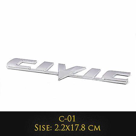 Redkid 3d Metal Ivtec Letter Emblem Badge Decal Car Styling For Honda Civic Logo Car Rear Tail Trunk Stickers Decals Auto Accessories C-04