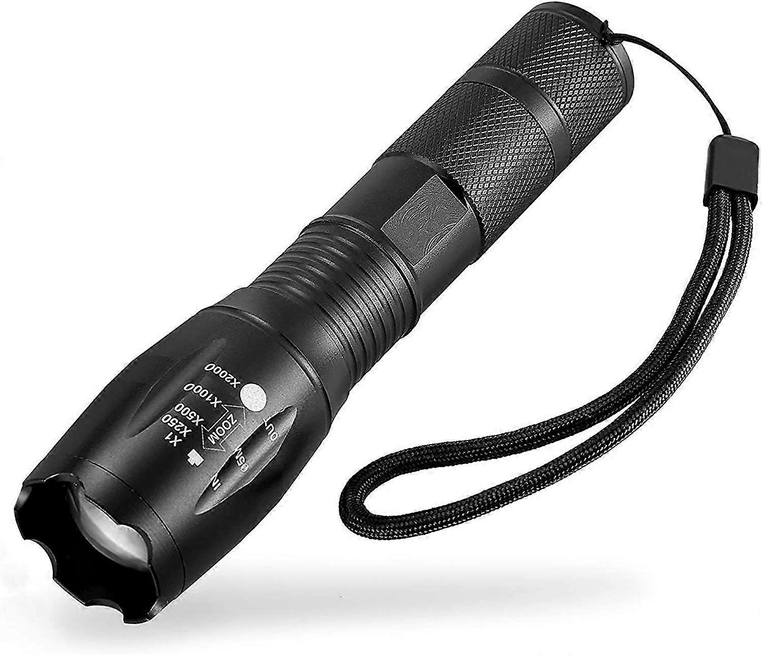 Augro XML-t6 Ultra Powerful LED Flashlight Torch and 5 Modes Including Flash, zooms and range of 500m