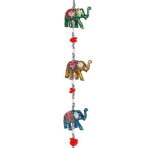 Something Different Hanging Elephants Decoration With Bell Multicoloured One Size