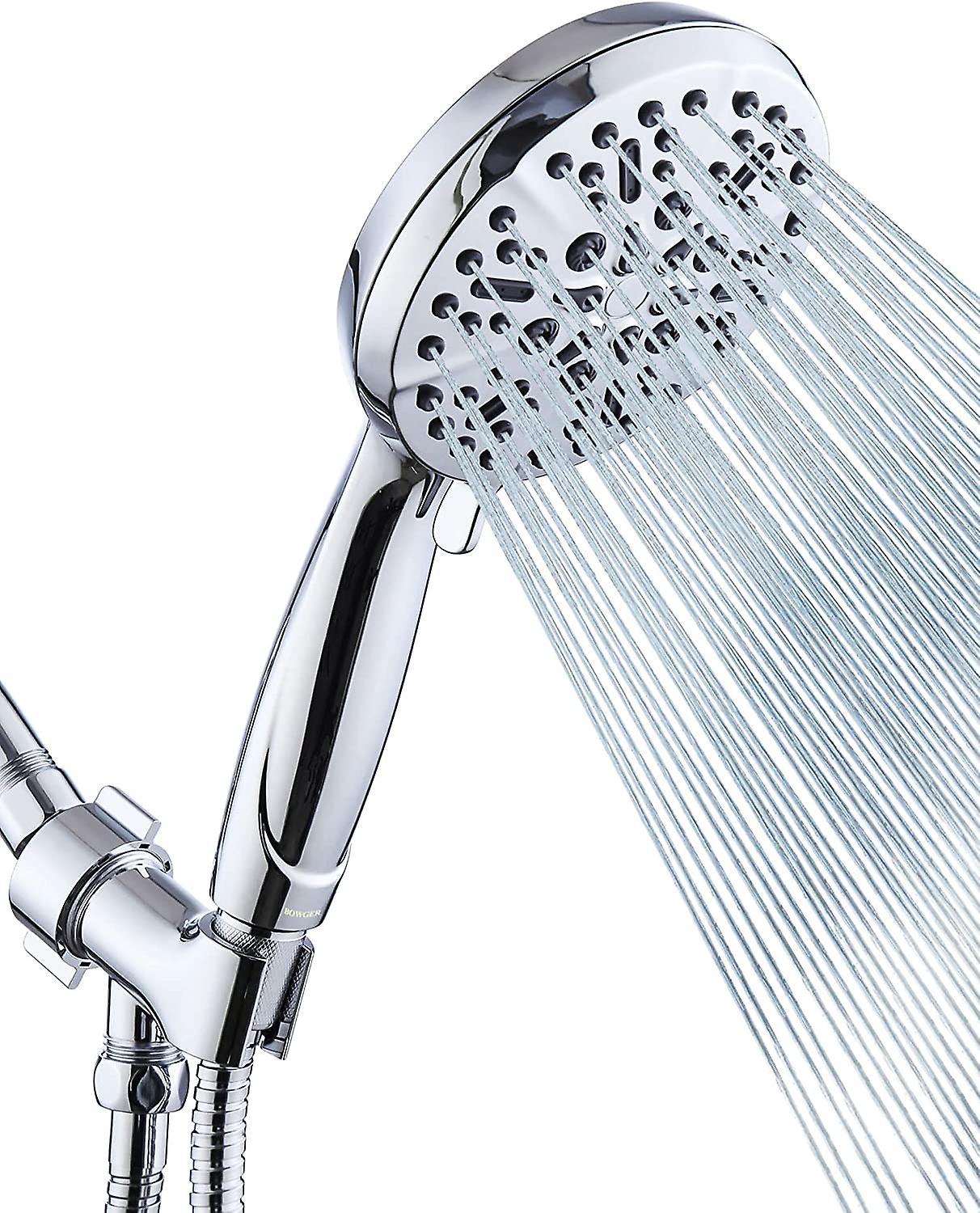 Swhyv Shower Head with Handheld High Pressure-Full Body Coverage Powerful Rain Showerhead with Extra 60" Long Hose and Adjustable Brass Joint Holde...