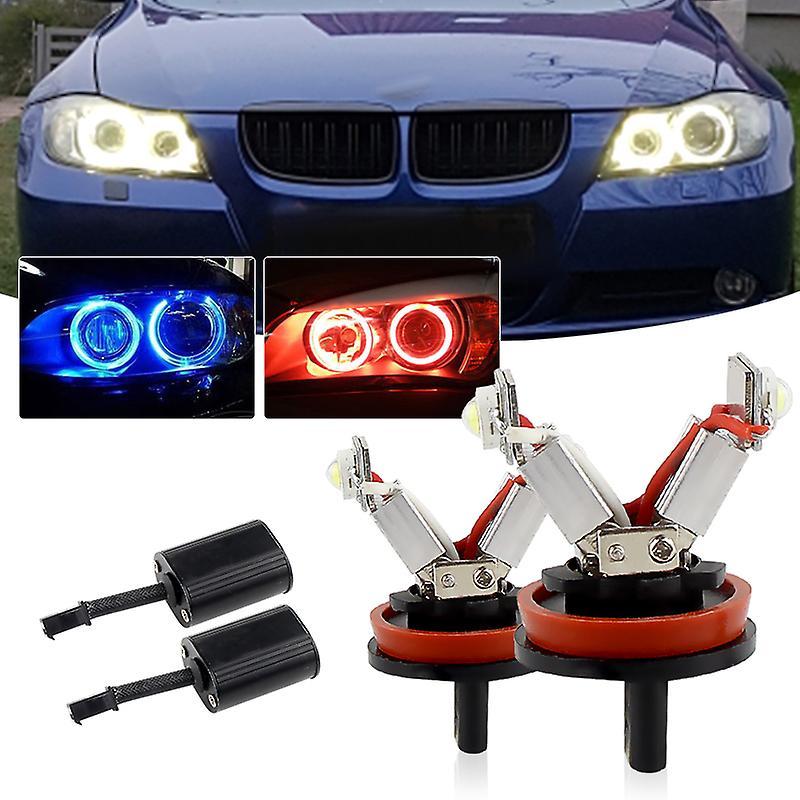 Ddyyhe 2pcs/set H8 Error Free 20w Led Angel Eye Marker Lights Bulbs For Bmw 1 3 5 Series E60 E61 E70 E71 E90 E92 E93 X5 X6 Z4 M3 Blue