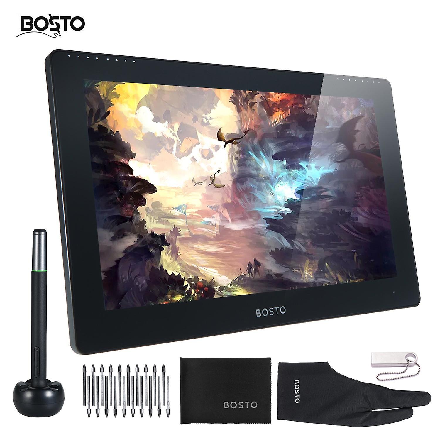 BOSTO Studio 16HD 15.6 Inch Portable Graphic Monitor Drawing Tablet All-in-One Computer 1920*1080 HD US Plug