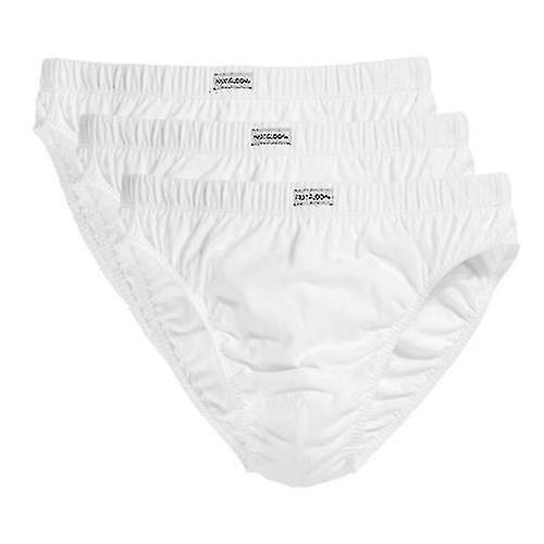 Ruinu Mens Classic Slip Briefs (pack Of 3) White L