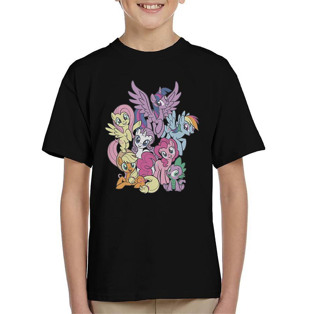 My Little Pony Spike And The Squad Kid's T-Shirt Black X-Large (12-13 yrs)