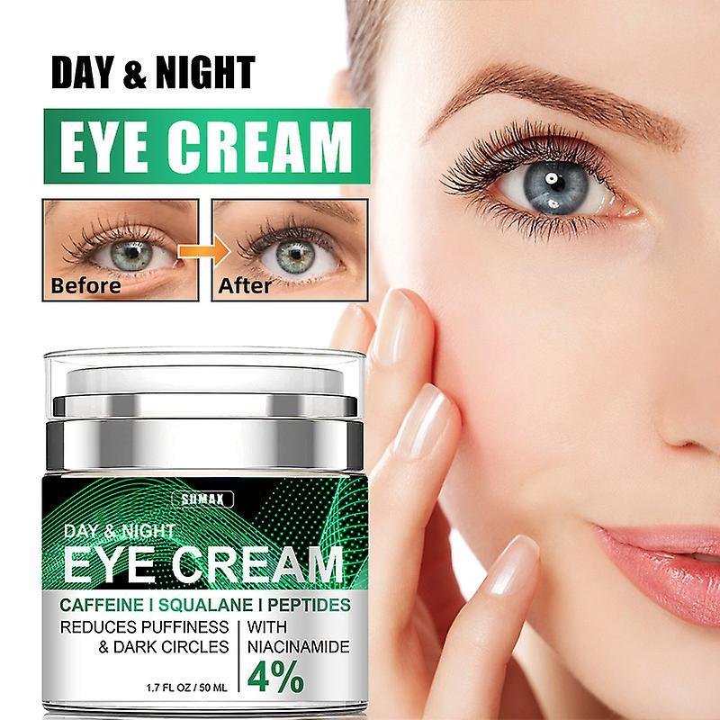 Frusde Eye Cream for Dark Circles and Puffiness, Bags Under Eyes Treatment, Anti-Aging Collagen Eye Cream for Wrinkles, Day & Night Caffeine Eye Cr...