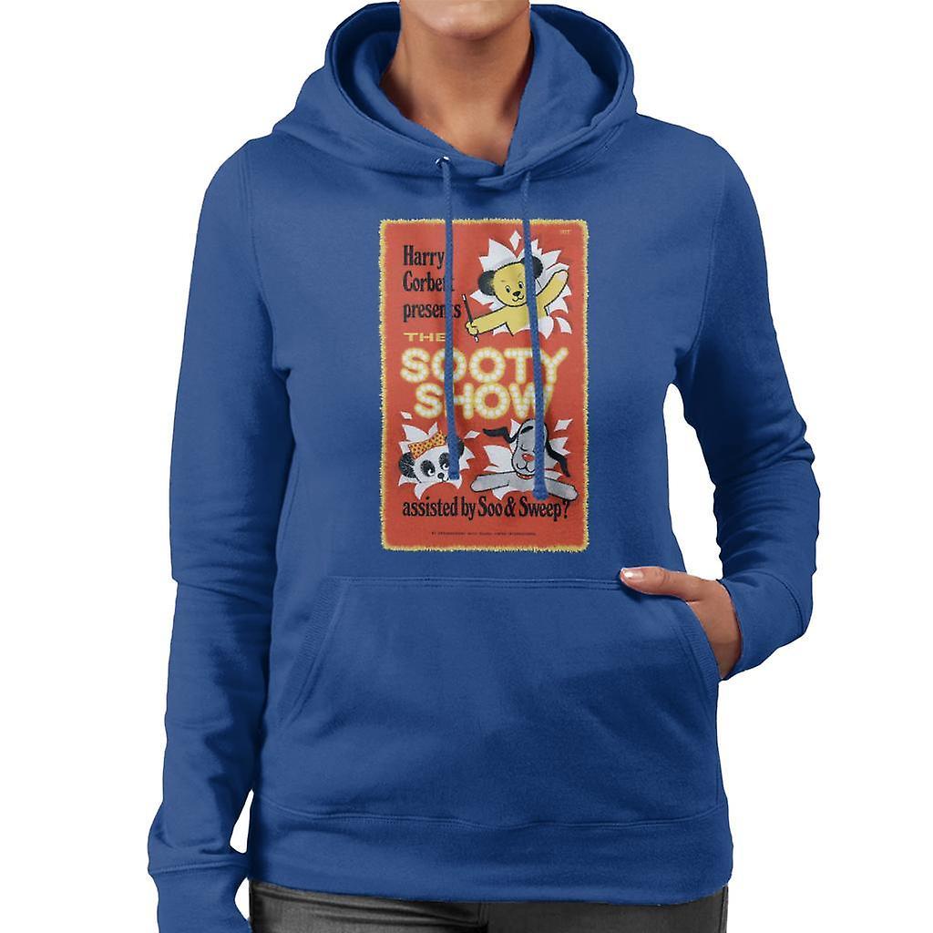 Sooty Show Retro Poster Women's Hooded Sweatshirt Royal Blue XX-Large