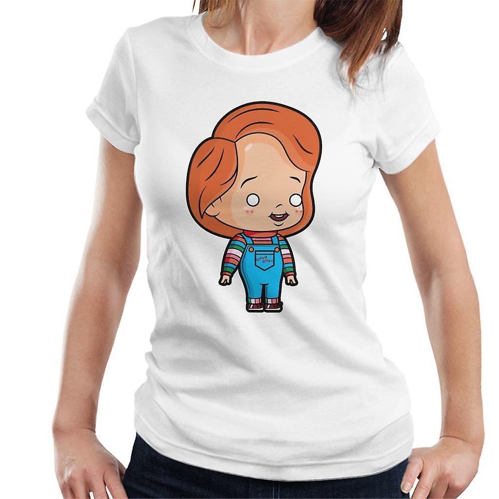 Chucky Cute Cartoon Women's T-Shirt White XX-Large