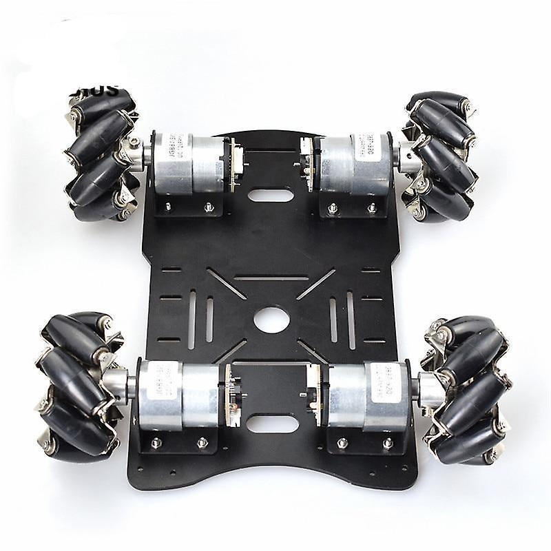 Slowmoose 4wd All Metal Mecanum Wheel - Omni Robot Car Chassis Kit Black Package 1