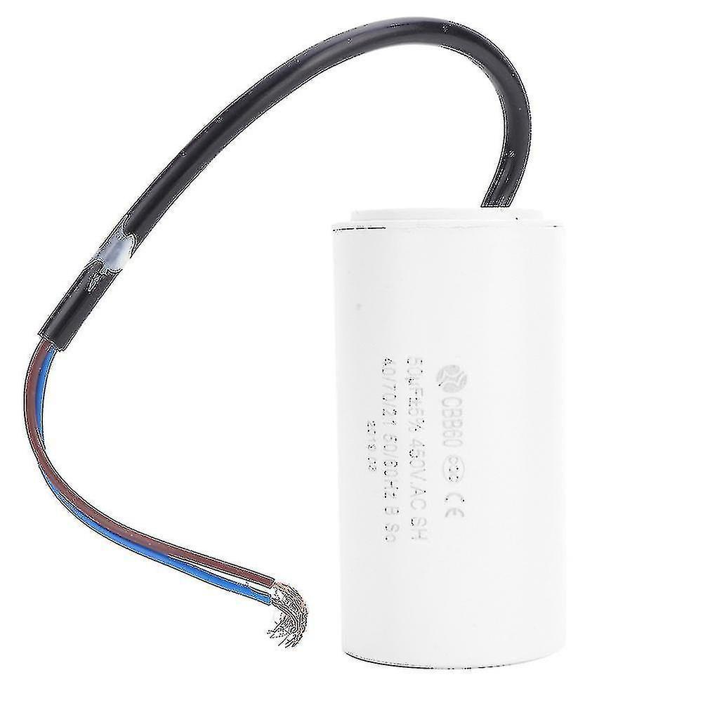 Motor Capacitor Cbb60 Motor Starting Capacitor 450v 50uf Microfarad Capacitor Wire Lead