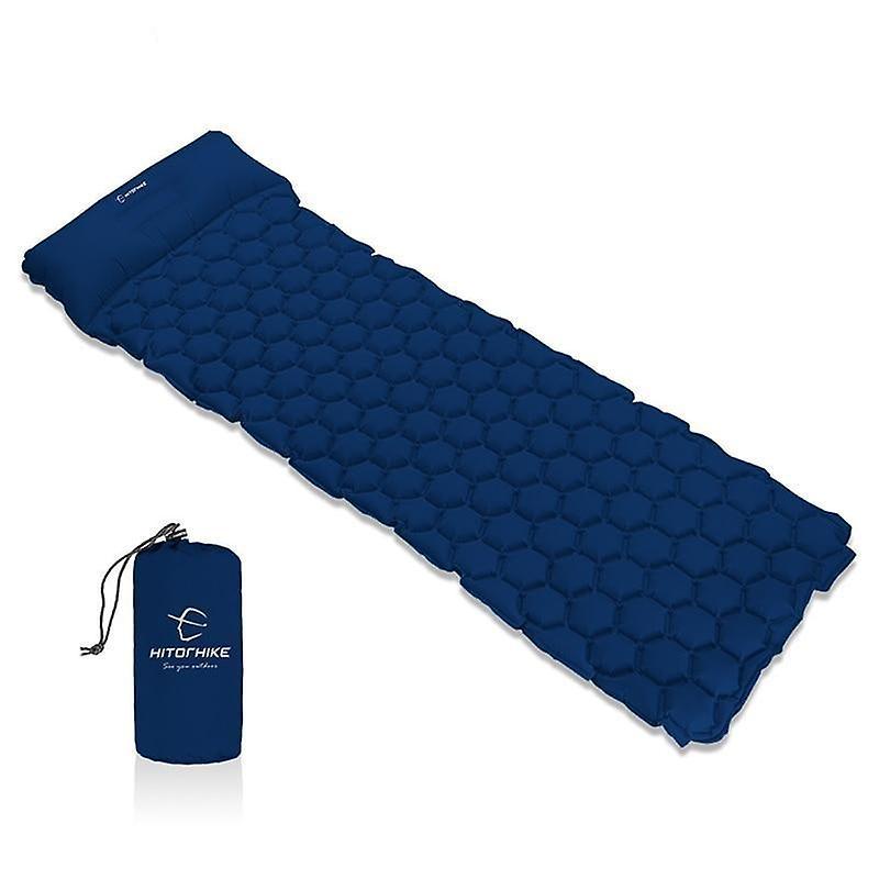 Nordic Sleeping Pad Camping Mat With Pillow Deep Blue