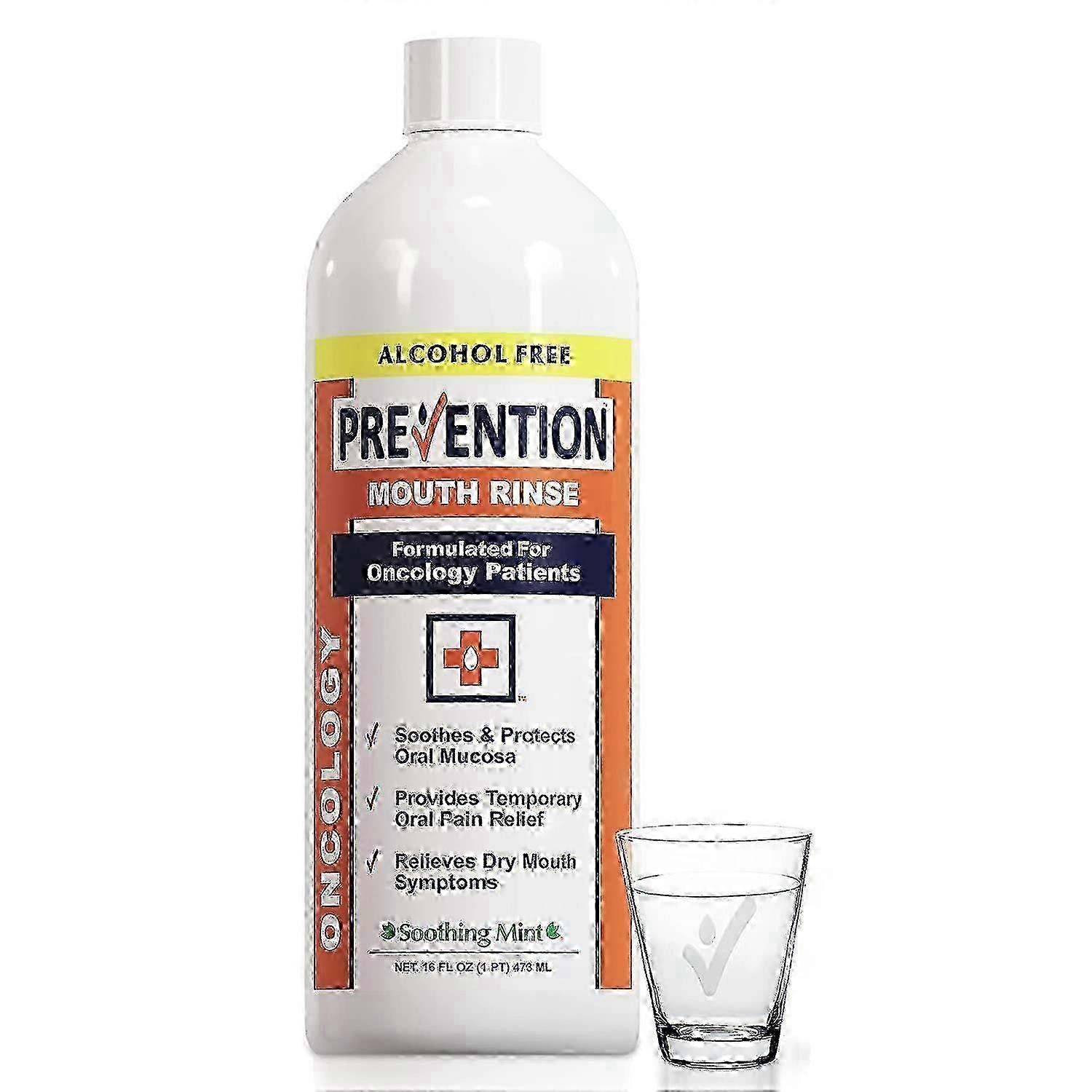 Prevention oncology mouth rinse, soothing mint, 16 oz