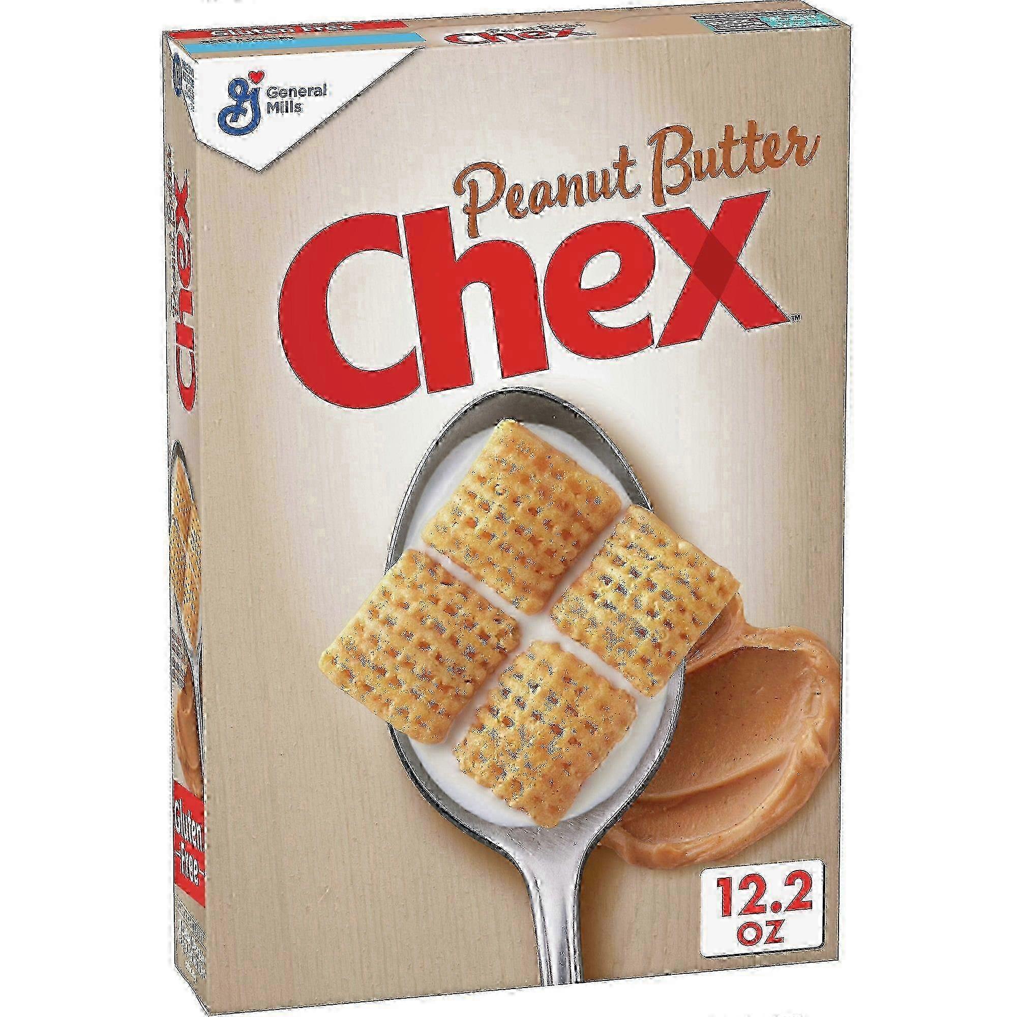 General Mills Peanut Butter Chex Gluten Free Breakfast Rice Cereal, 12.2 Oz