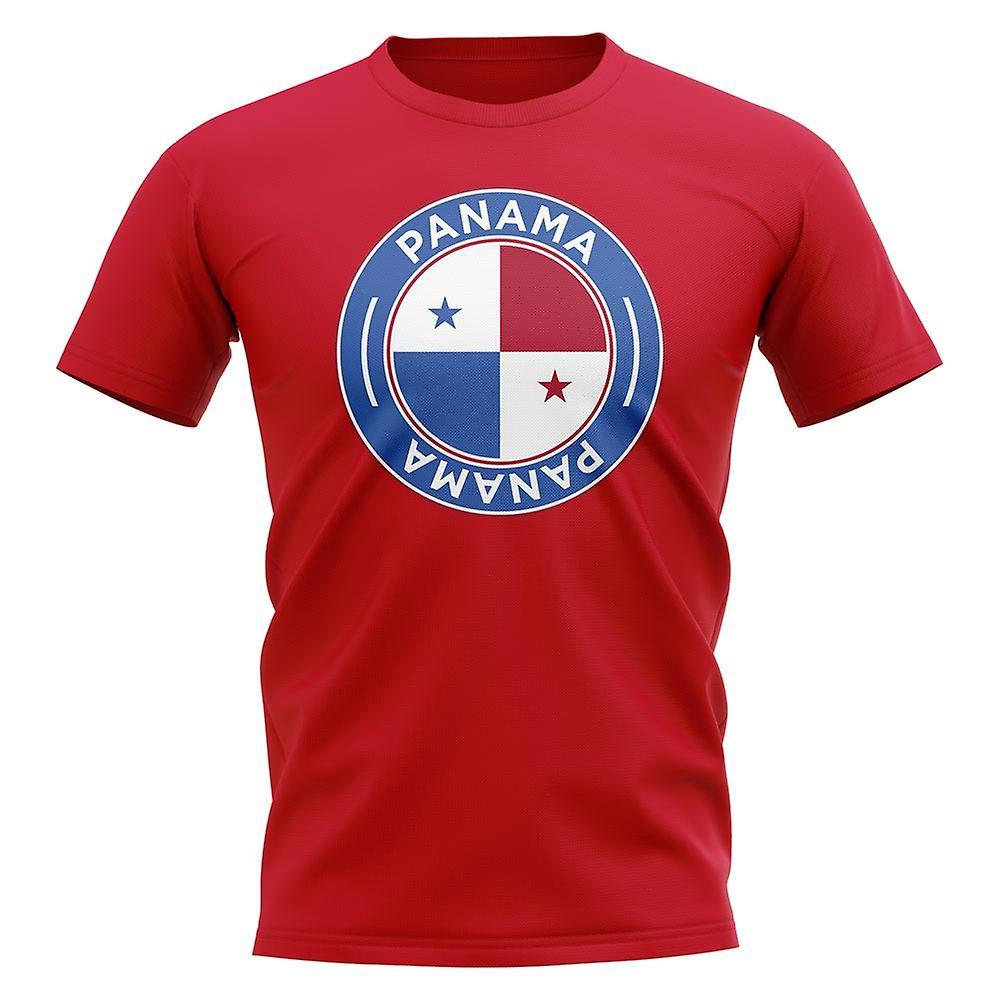 UKSoccerShop Panama Football Badge T-Shirt (Red) Womens XS (Size 8 - 30 inch Chest)