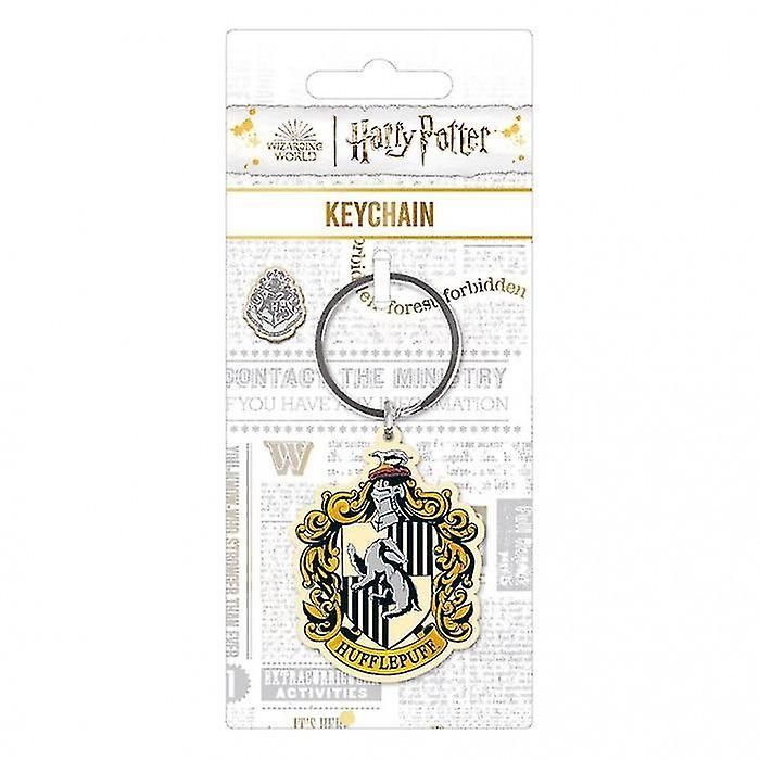 Harry Potter Hufflepuff Metal Keyring Yellow/Black One Size