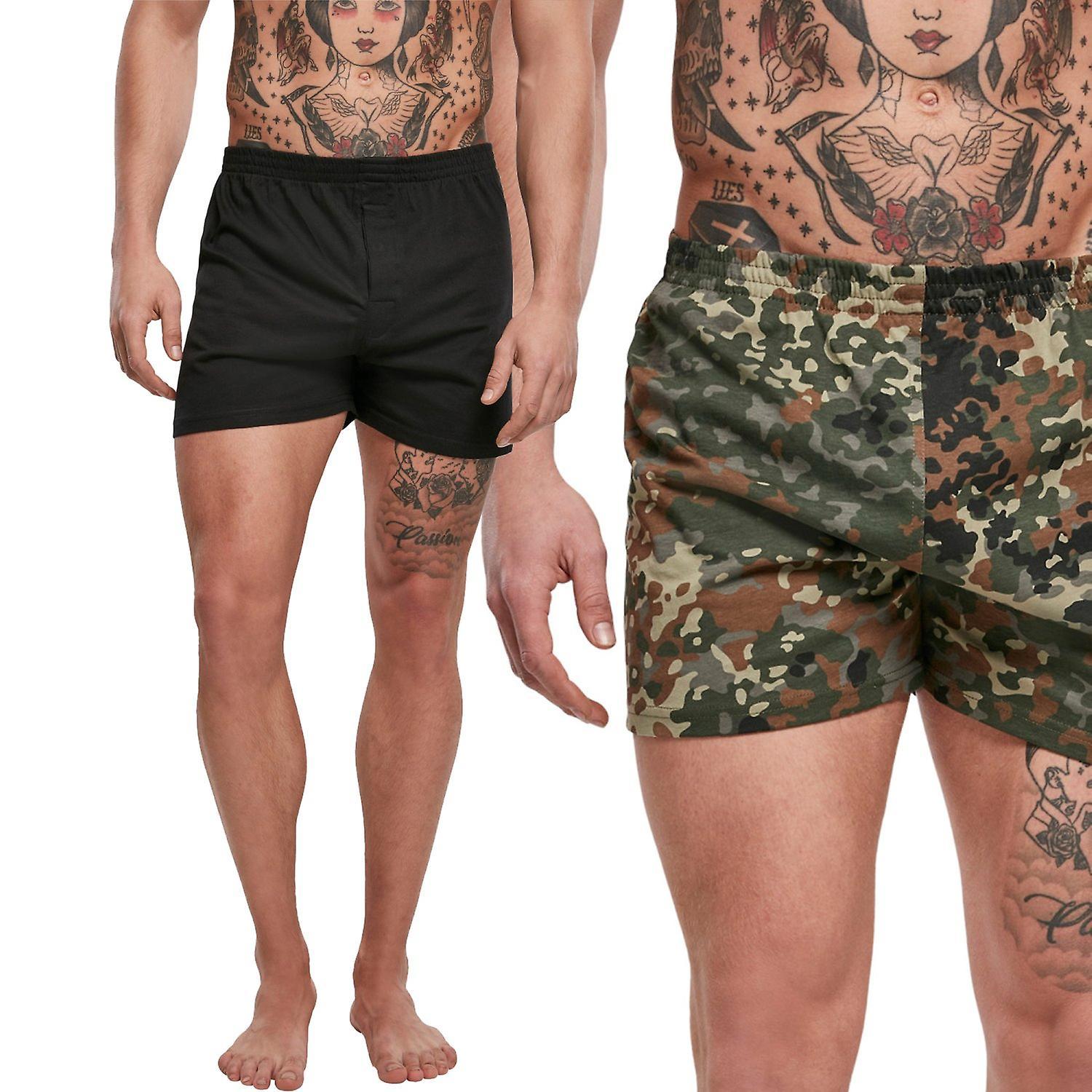 Brandit - Loose-Fit Boxer Shorts Wood Camo M