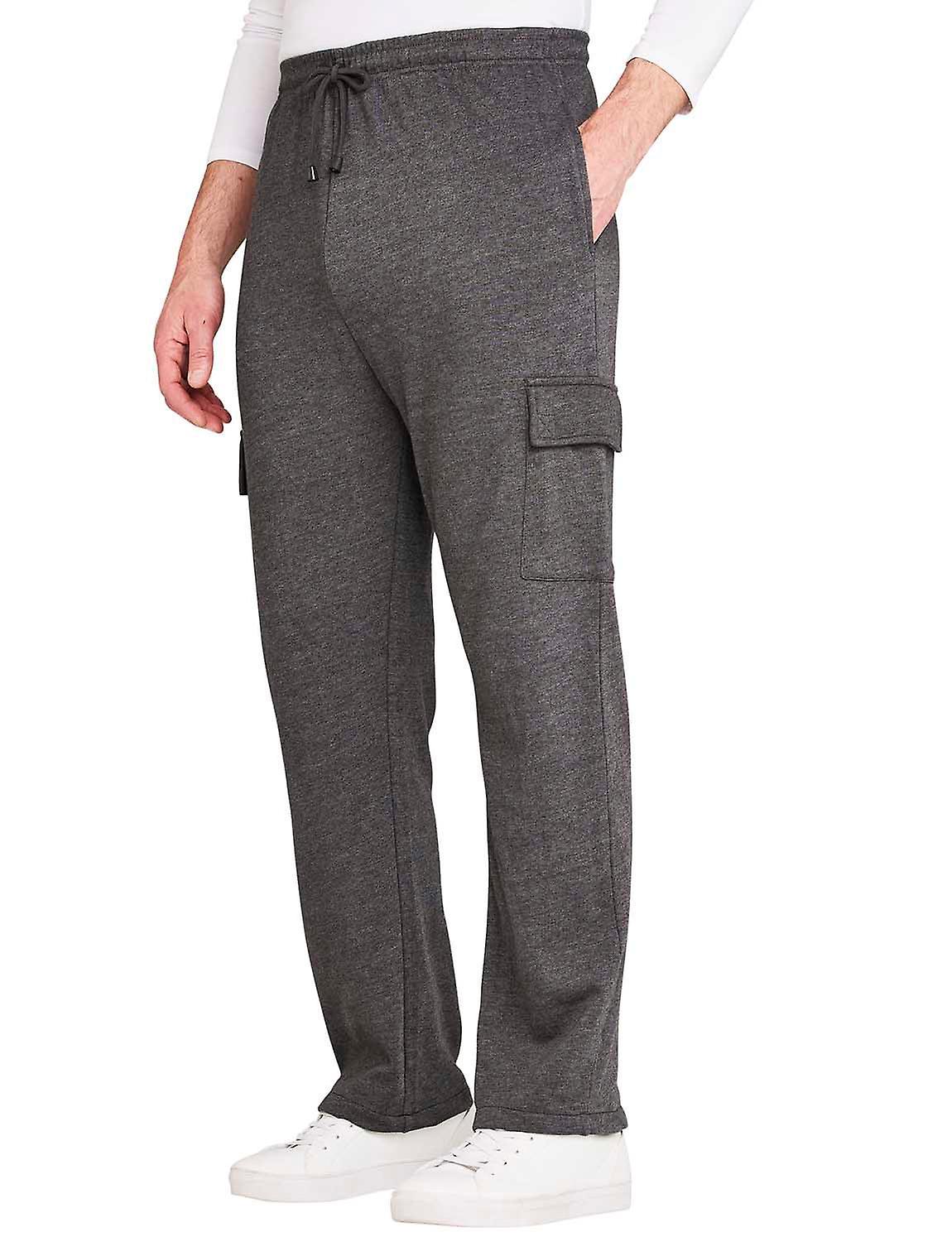 Soft And Comfortable Lounge Fleece Jogging Bottoms With Cargo Pockets