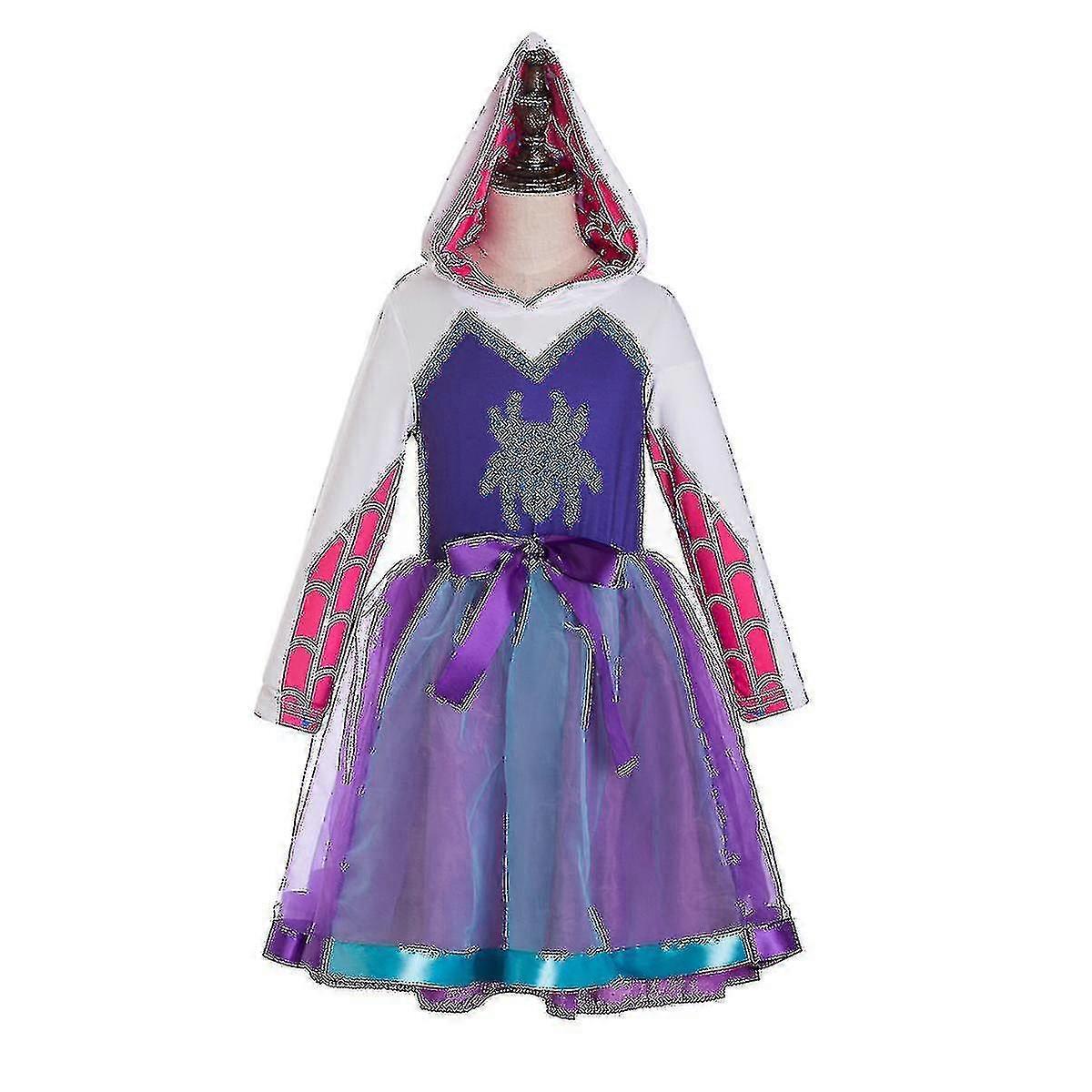 Lequeen Ghost Spider Inspired Costume Spider Gwen Inspired Costume Ghost Spider Hoodie Spider Gwen Cosplay Tutu Dresses Spider BirthdayCarnival whi...