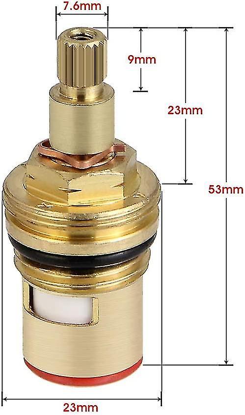 Bosheng 2pcs Ceramic Disc Head, Ceramic Cartridges, Universal Replment For Brass Faucet 20 Notches X 53mm Replment For Kitchen, Bathroom