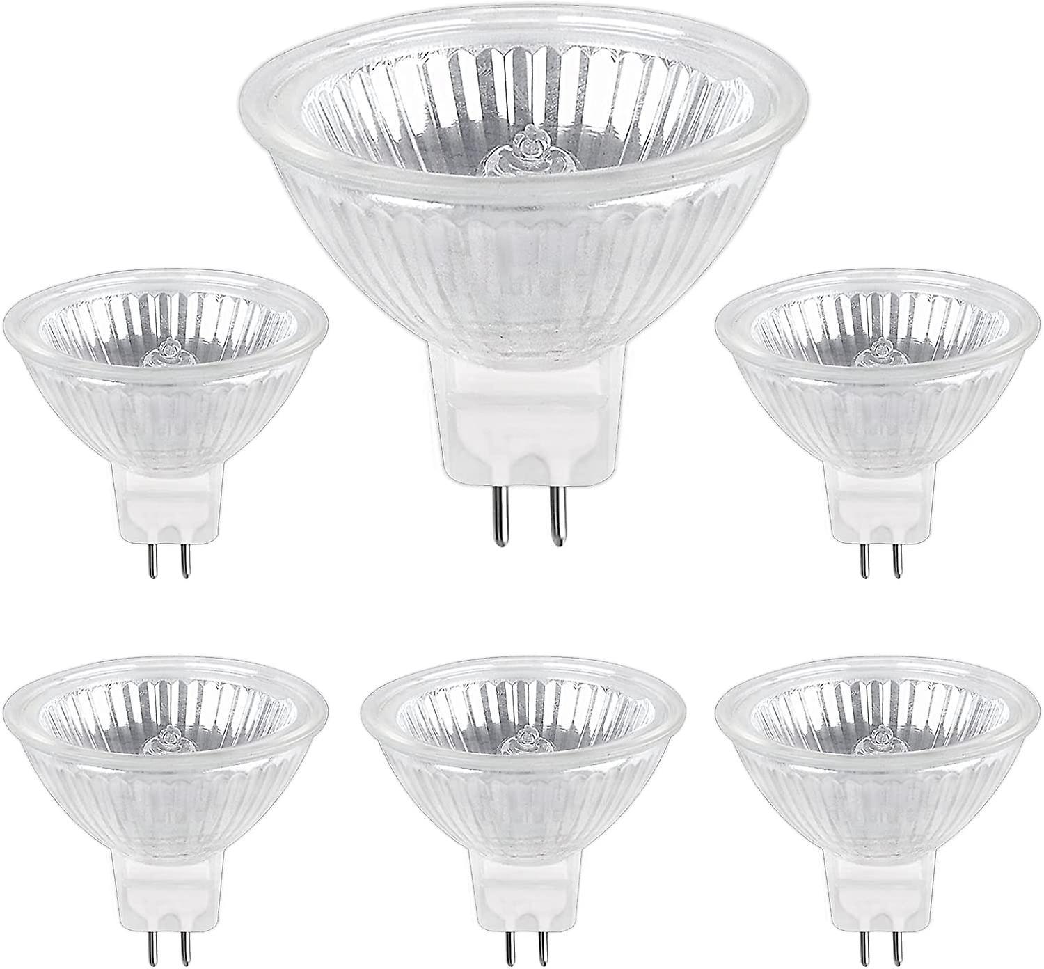 Augro Halogen Bulb Gu5.3 35w 12v, 400lm Warm White 2700k Dimmable, Halogen Spotlight Bulb Mr16, Pack Of 6