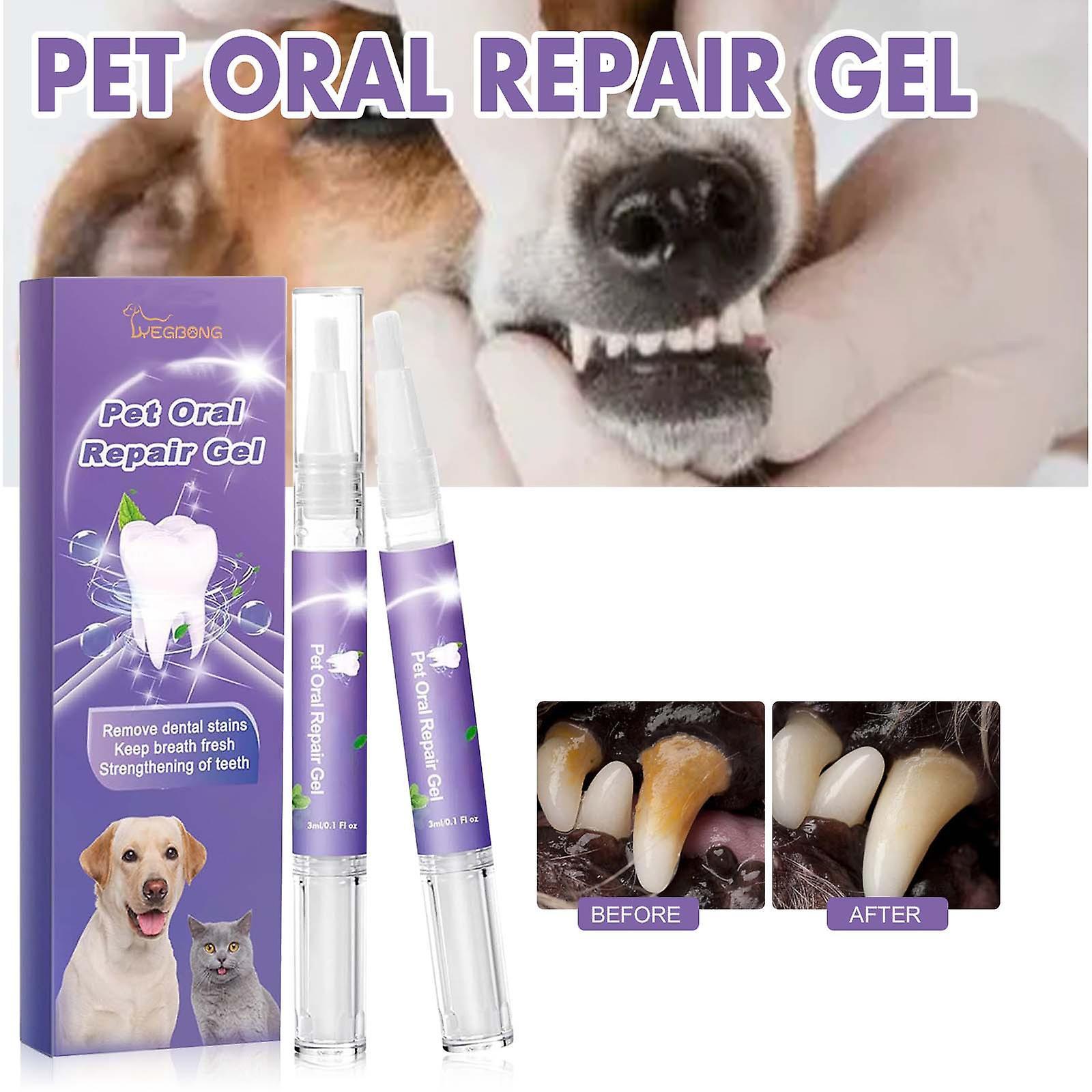 Gaoguang Pet Oral Repair Gel Deep Cleaning Dog Tooth Stains Oral Cleaning Care 5ml Purple