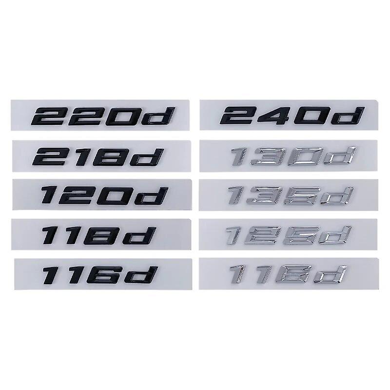 Hikig 3d Abs Black Logo116d 118d 120d 125d 130d 135d 220d 218d Emblem Letters Sticker Car Trunk Badge For Bmw E82 E87 F45 Accessories