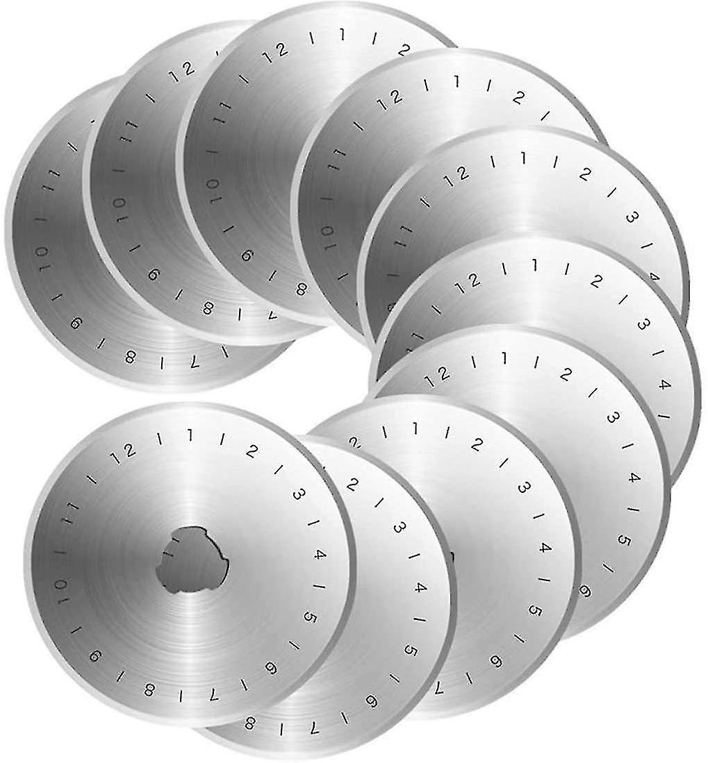 Tianzun Replacement Blades 45mm For Rotary Cutters With Storage Case 10 Pieces