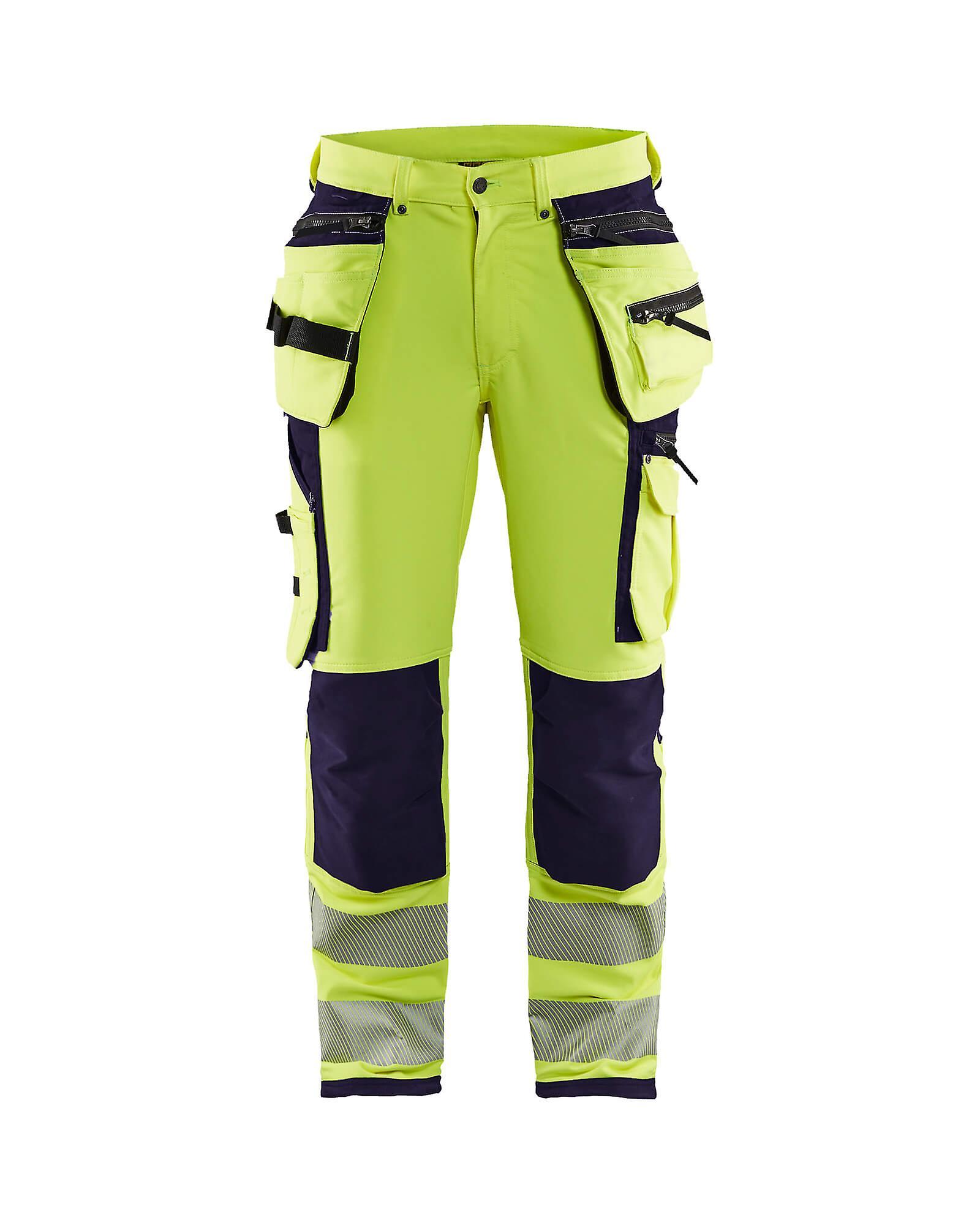 Blaklader 1997 hi-vis trousers 4-way-stretch - mens (19971642) Yellow/navy blue