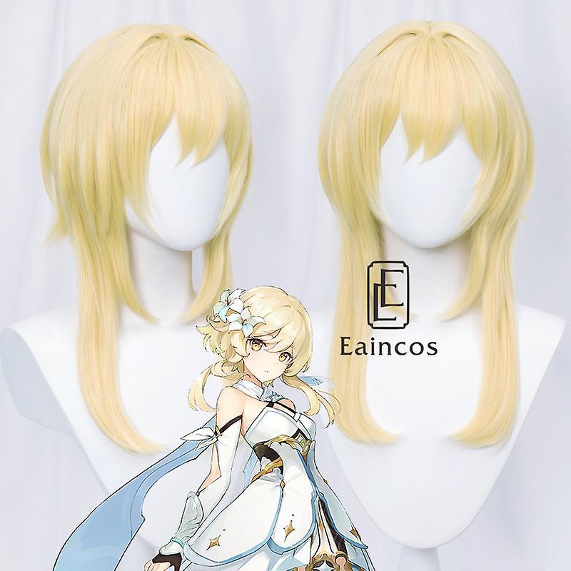 Bolongking Genshin Impact Traveler Aether Braided Wigs Lumine Cosplay Wig Halloween Carnival Party Role Play Heat Resistant Synthetic Hair Lumine w...