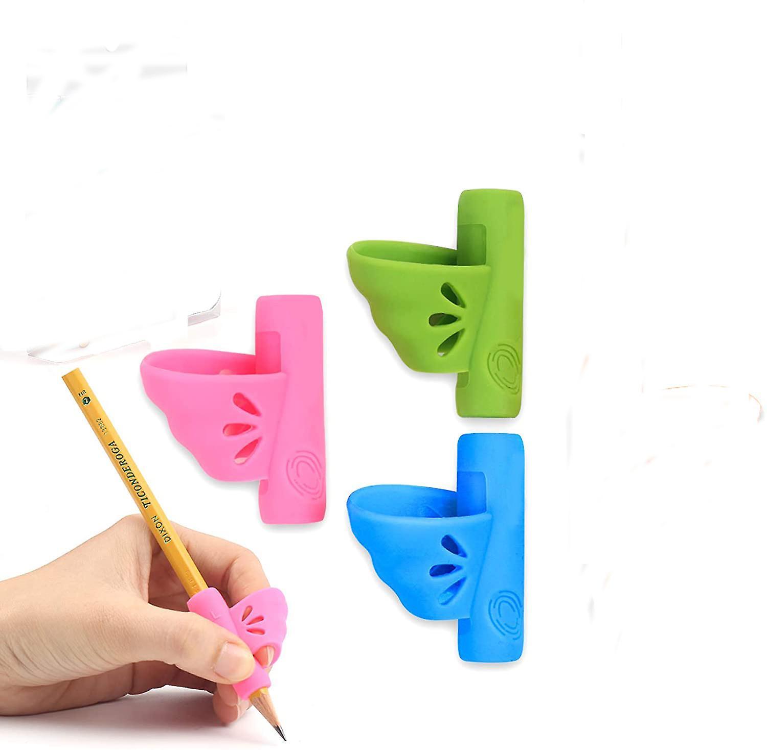 Woow Pencil Grips/Holder for Kids Handwriting, Toddlers/Preschool 2-4 Year learning to Write, Writing aid Grip for Children's Training Pencils, 3 PACK