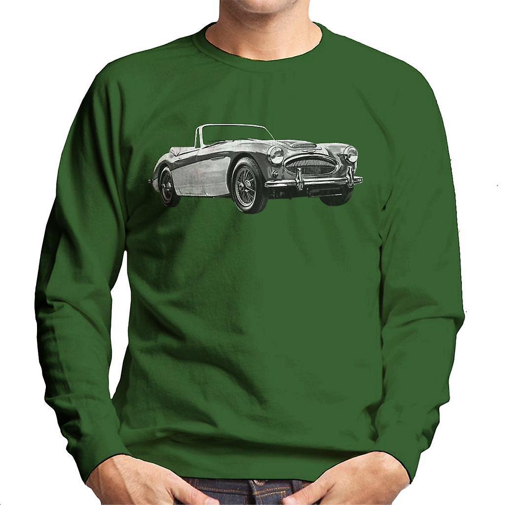 Austin Healey Grey British Motor Heritage Men's Sweatshirt Bottle Green Large