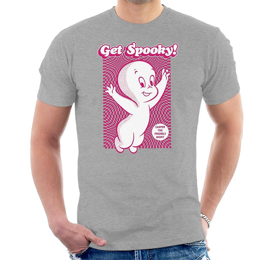 Casper The Friendly Ghost Get Spooky Men's T-Shirt Heather Grey Medium