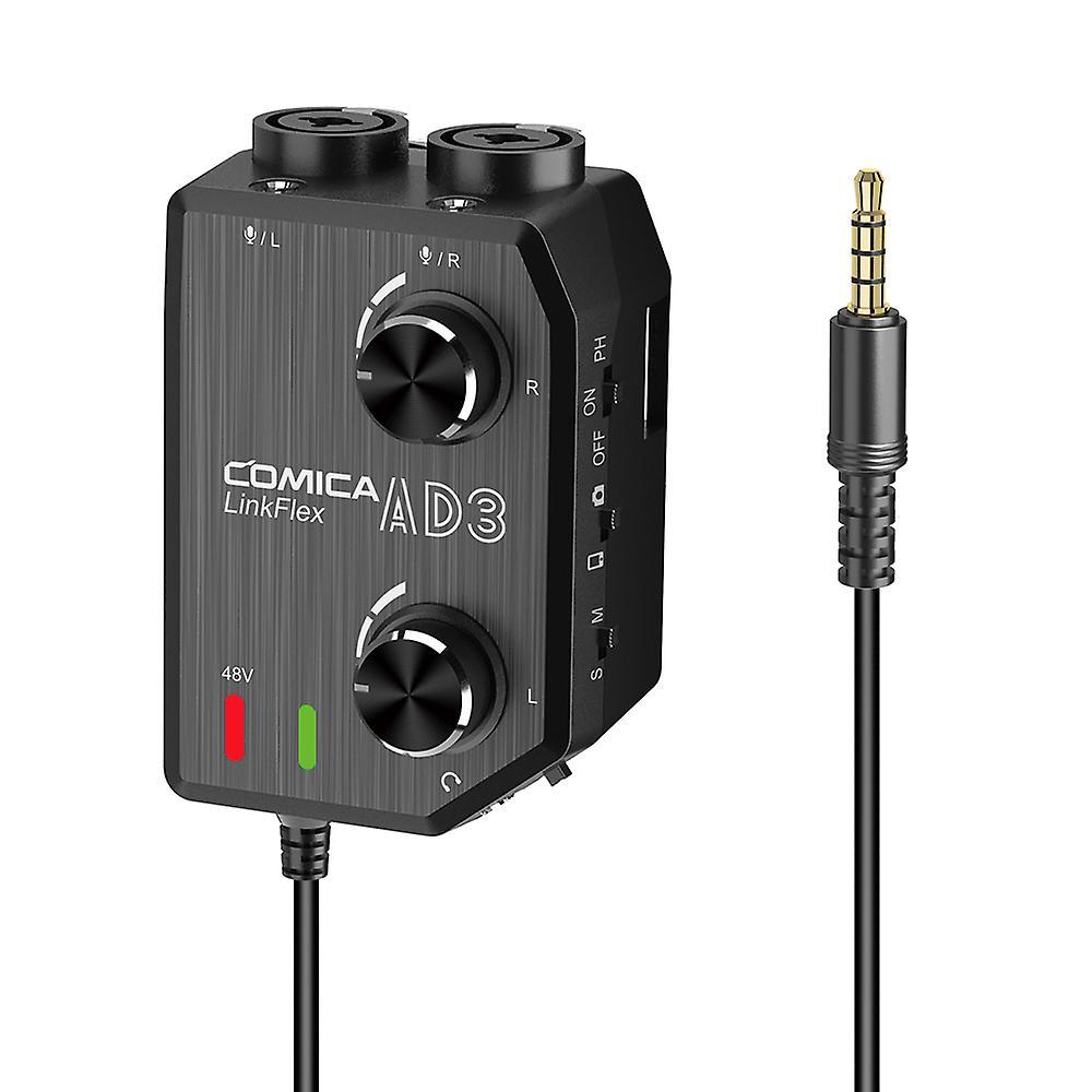 CoMica LINKFLEX AD3 Two-channels XLR/3.5mm/6.35mm-3.5mm Audio Preamp Mixer / Adapter / Interface for 3.5mm DSLR Cameras and Smartphones