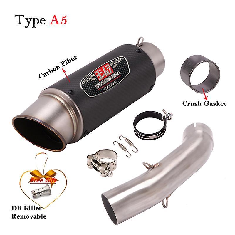 Muggys For Ktm Duke 125 200 250 390 Adventure 2020 2021 Adv Motorcycle Yoshimura Carbon Exhaust Escape Mid Link Pipe Muffler Db Killer A5