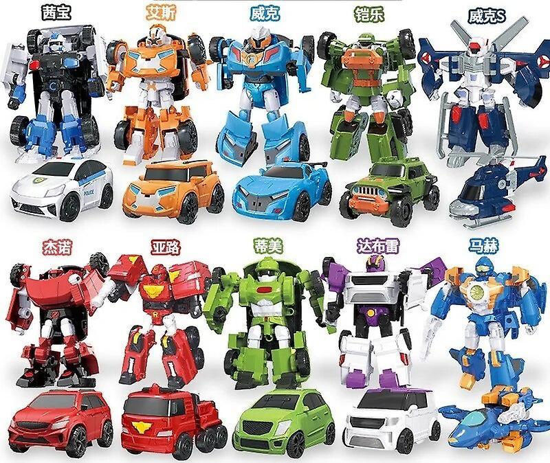 Action Figure Korea Cartoon Tobot Transformation Robot Toys Popular Anime Tobot warrior X/Y/Z Hand Deformation Car Airplane Toys Y blue No box