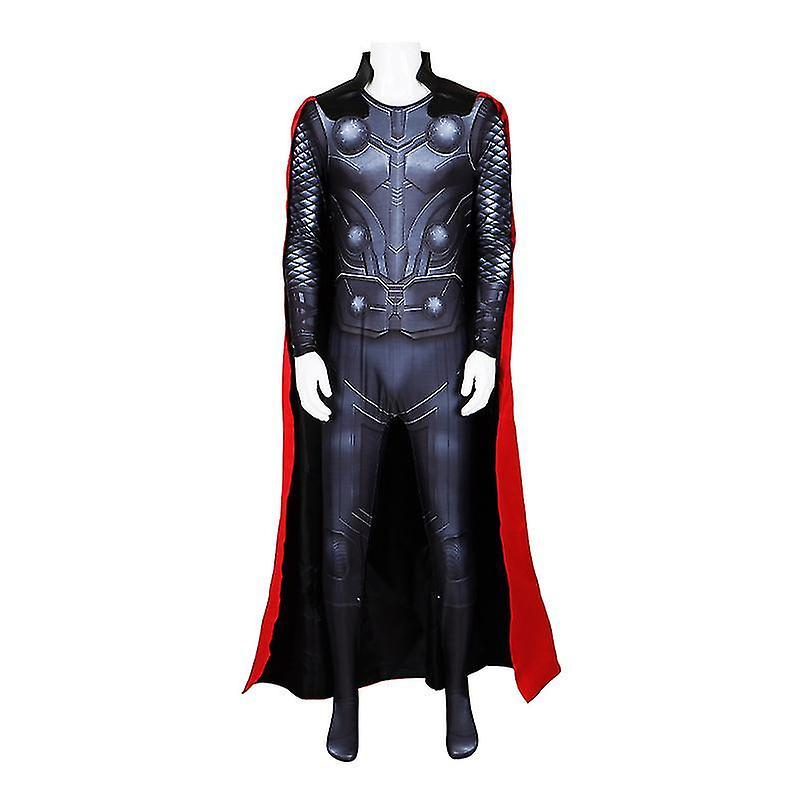 Shznv Movie Superhero Thor Odinson Cosplay Costume Odinson Bodysuit + Cloak Halloween Party Costume XXL