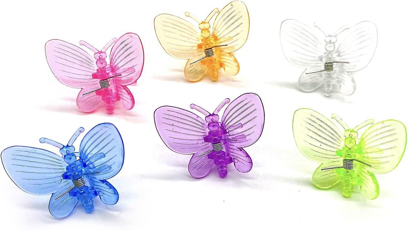 Frusde 30pcs Colorful Butterfly Plant Clips Orchid Support Clips Garden Plant Vine Flower Clips, Plant Orchid Clips Garden Plant Support Clip