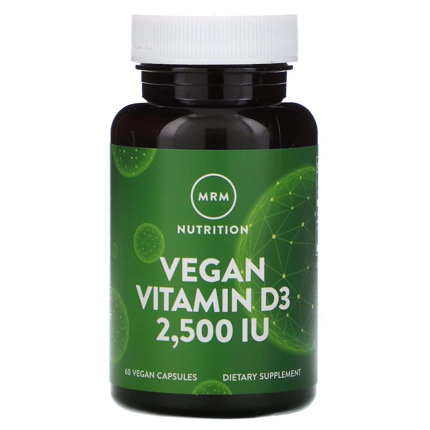 MRM, Nutrition, Vegan Vitamin D3, 2,500 IU, 60 Vegan Capsules